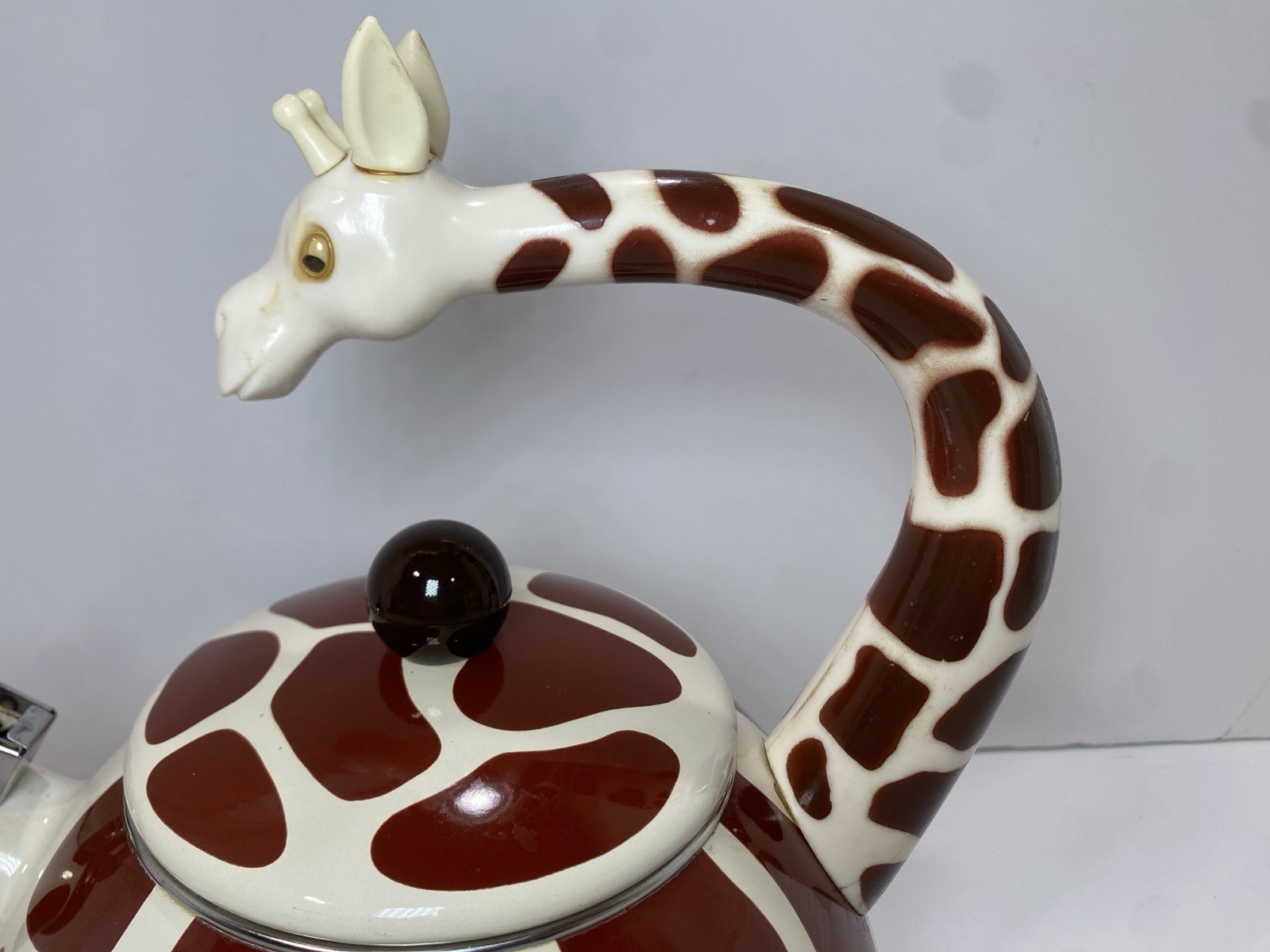 Giraffe Whistling Tea Kettle Enamel Stovetop Pot Animal Safari 1027 gallery