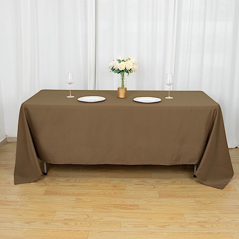 TAUPE 72x120 RECTANGLE POLYESTER TABLECLOTH Wedding Catering Dinner Supplies