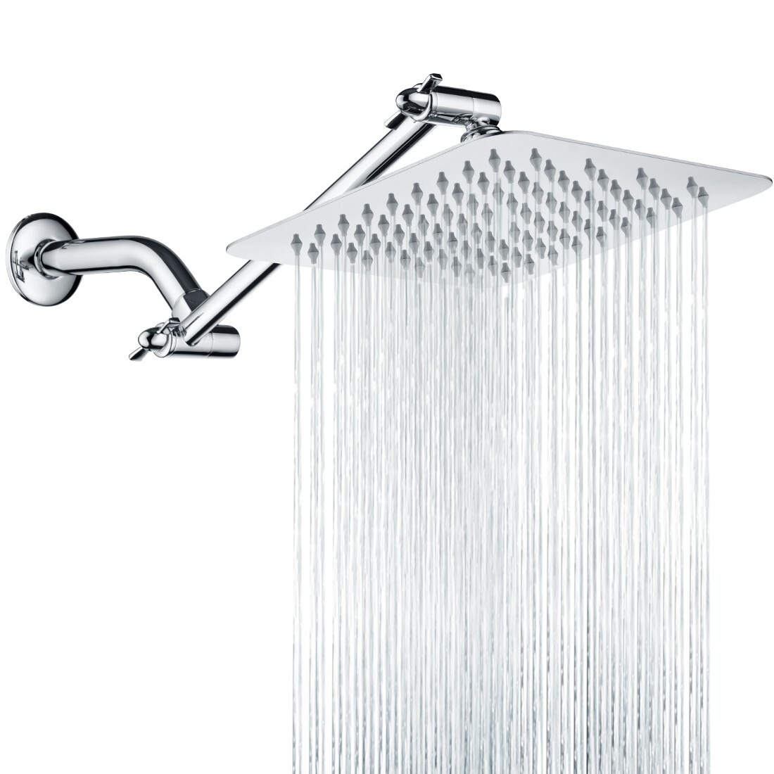 New Rain Shower Head with 10'' Adjustable Extension Arm Combo-Chrome BAS1830-01 gallery