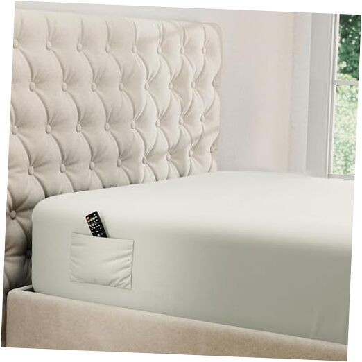 Queen Fitted Sheet - Extra Deep Pocket Fitted Queen - Extra Deep 03 - Ivory gallery