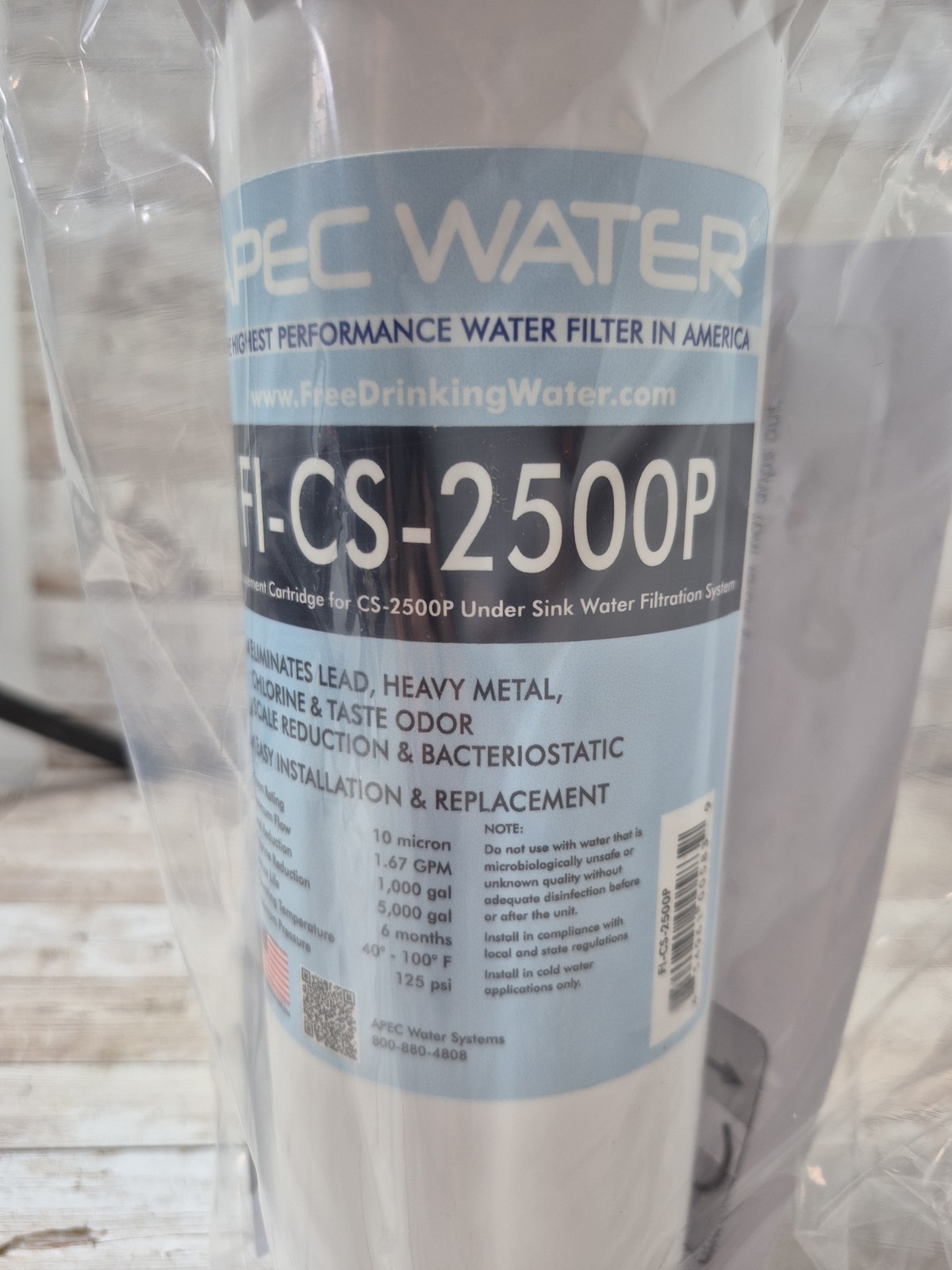 APEC FI-CS-2500P Replacement Water Filter for CS-2500P Water Filtration System gallery