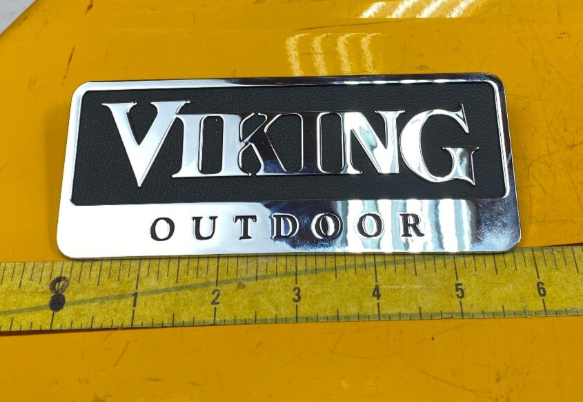 Viking Cooking Outdoor Grill Emblem Badge Outdoors BBQ Logo 3"x6" gallery