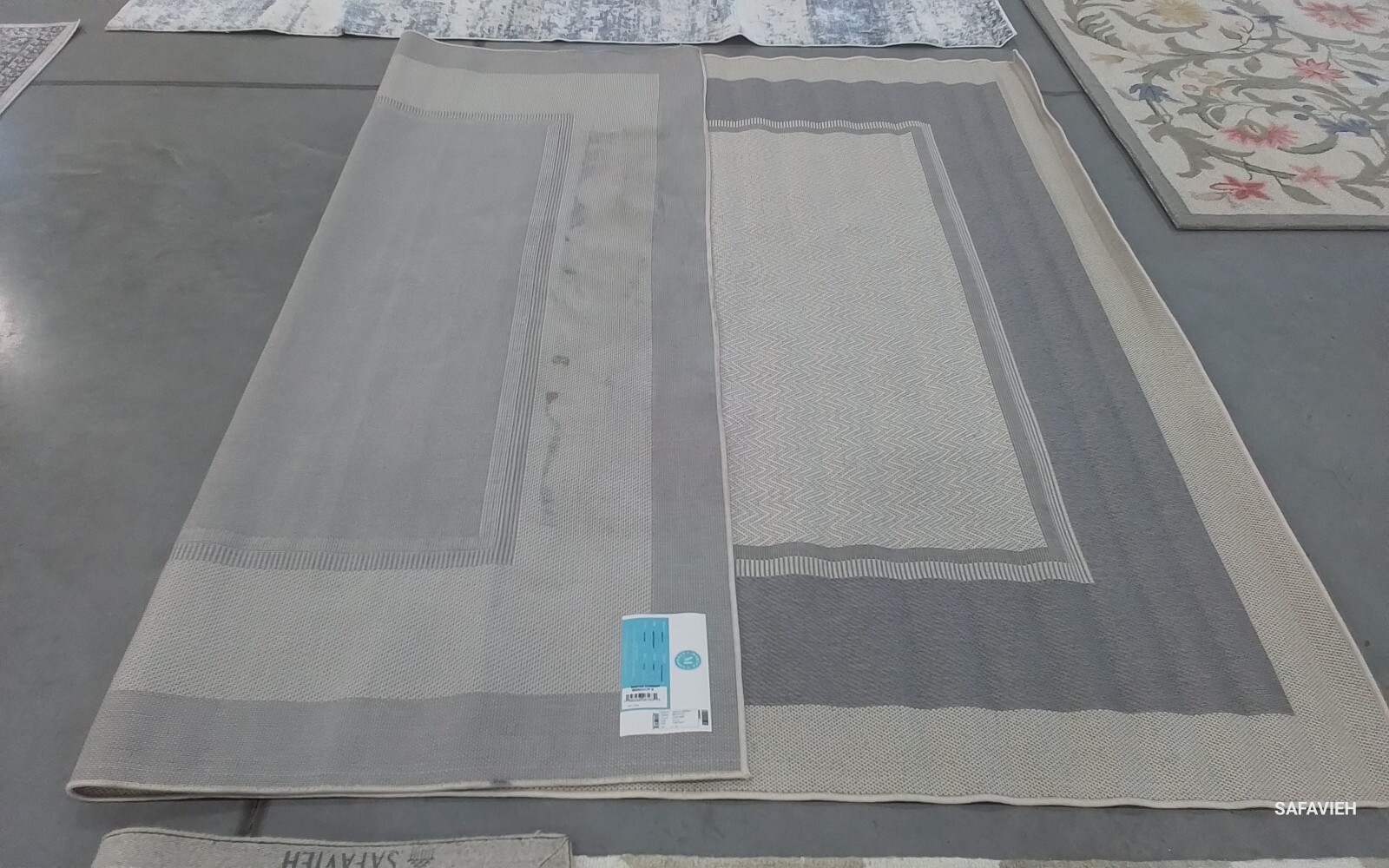 IVORY / GREY 8'-0" x 10'-0" Back Stain Rug, Reduced Price 1172774338 MSRO317F-8 gallery