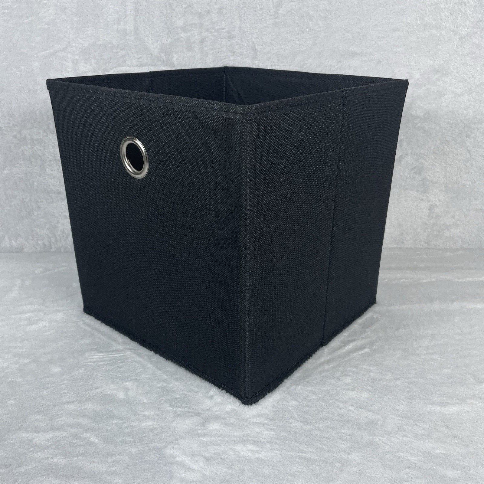 Room Essentials 11" Fabric Cube Storage Bin Black Case of 6 gallery