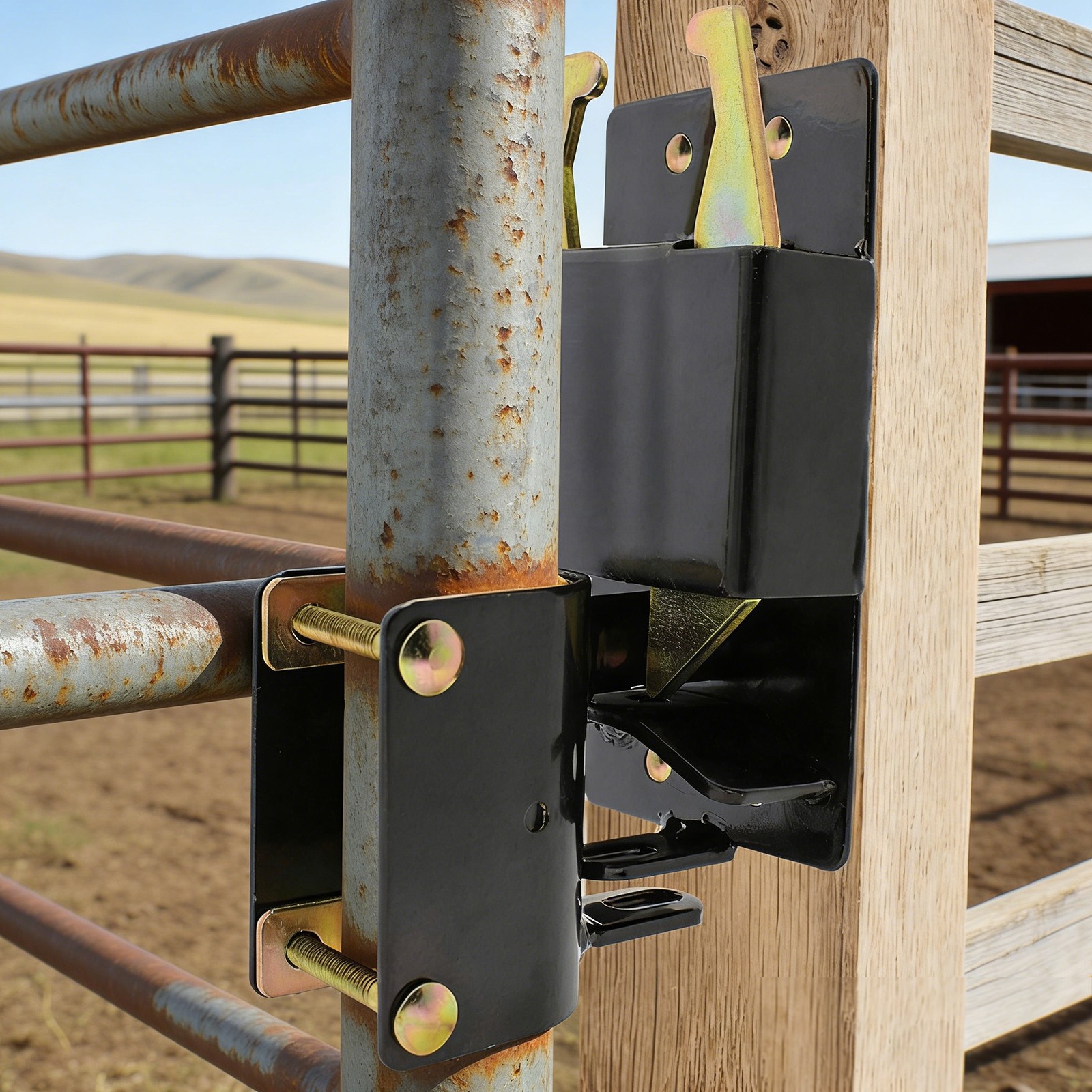 2 Way Farm Gate Latch Heavy-Duty Lockable Fence Latch with Self-Locking Nut gallery