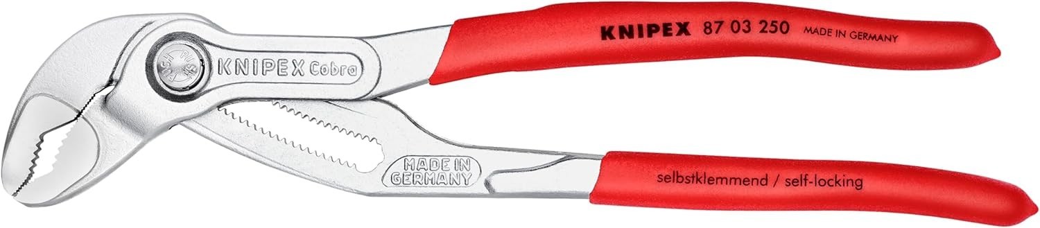 Knipex 87 03 250 Cobra Degrees High-Tech Water Pump Pliers Chrome Plated 10 Inch gallery