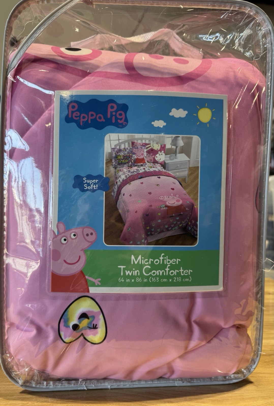 Peppa Pig Microfiber Twin Comforter Super Soft - 64in X 86in NEW gallery