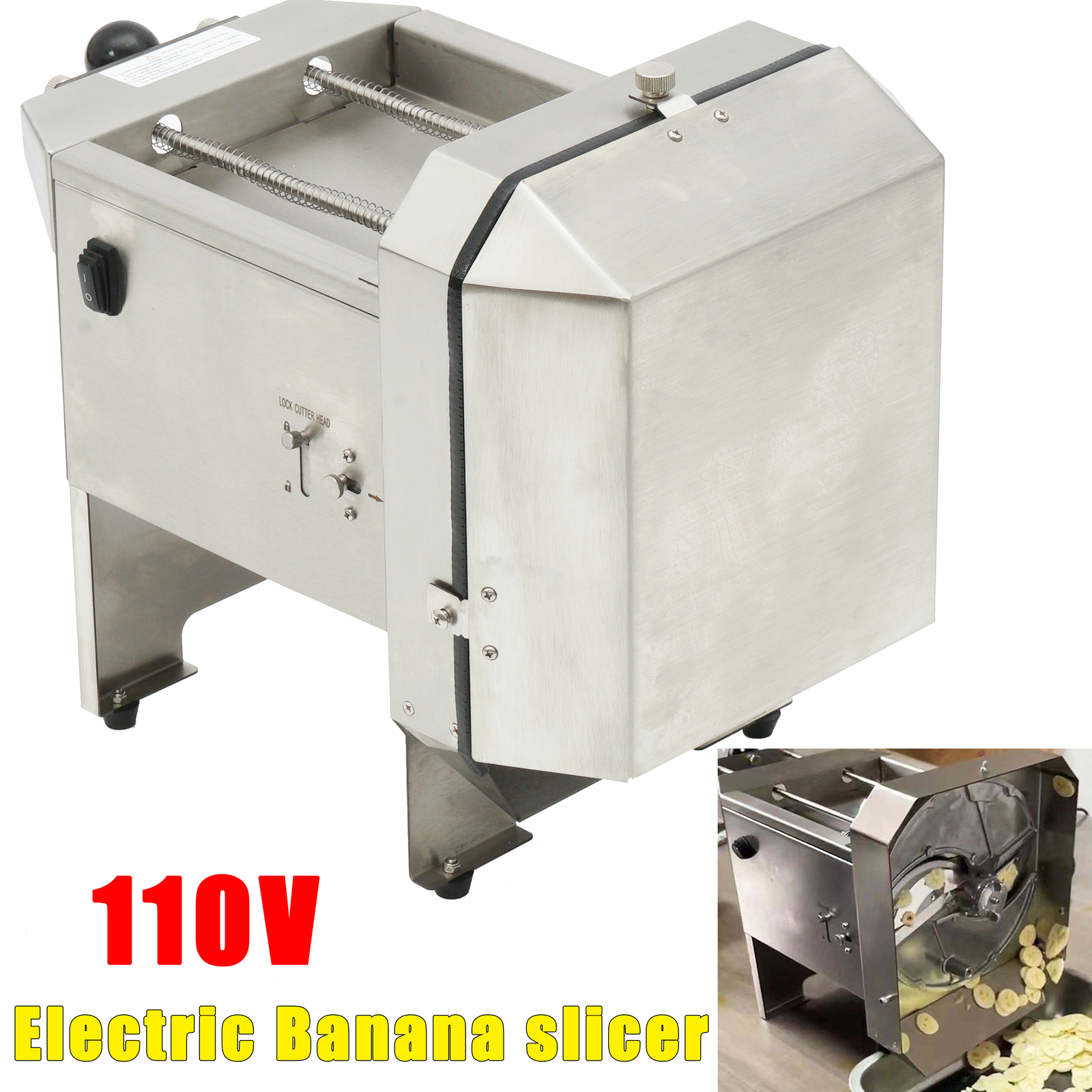 Electric Banana Slicing Machine Fruit Vegetables Slicer Cucumber Cutting Machine gallery