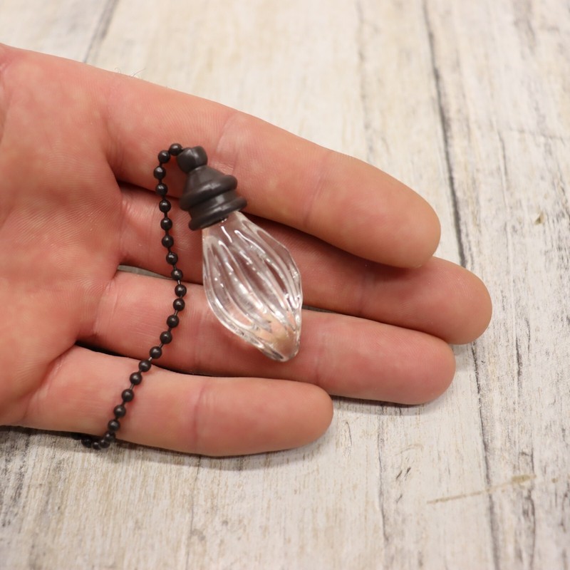 2Pc- Decorative Ceiling Fan Pull Chain Replacement, 12" Beaded, Glass Light Pull gallery