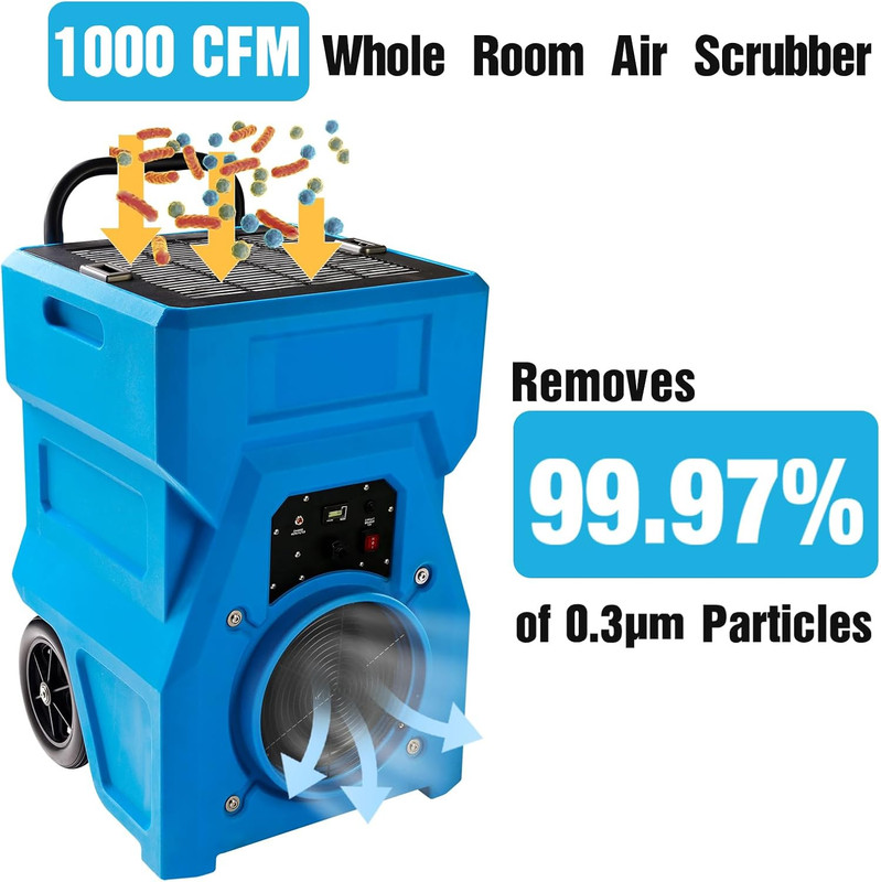 Powerful 1000 CFM Portable Air Purifier with HEPA Filter - 3-Year Warranty gallery