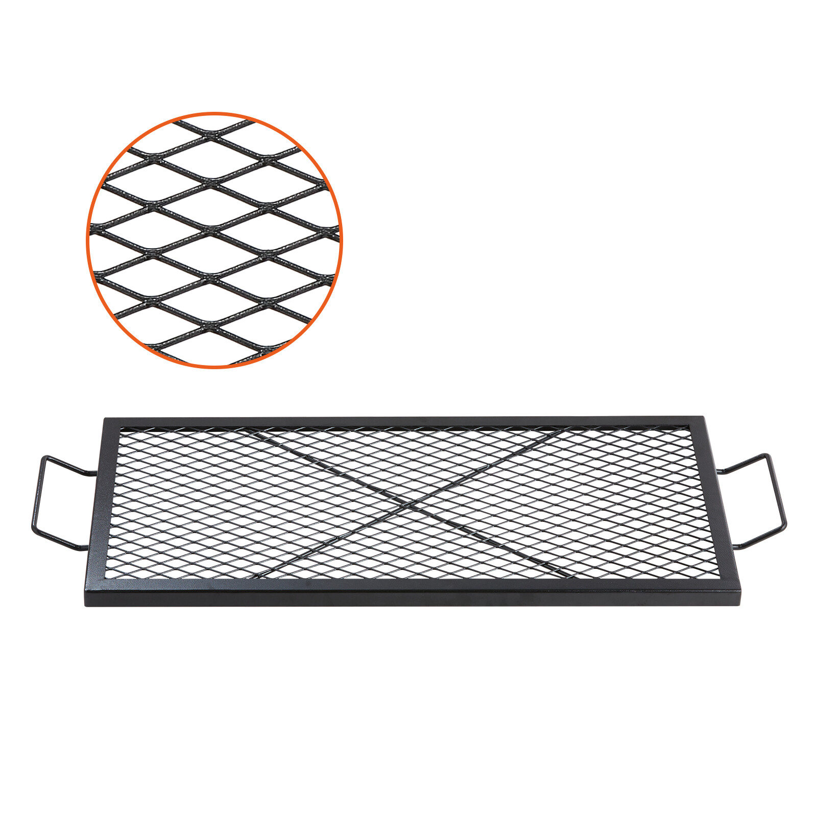 VEVOR 32" Rectangle Cooking Grate Fire Pit Grill Grate X-Marks Heavy-Duty Steel gallery
