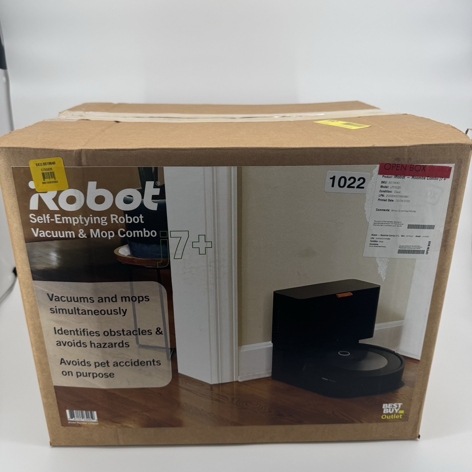 iRobot Roomba Combo j7+ Self-Emptying Robot Vacuum Mop C755020 Tested gallery