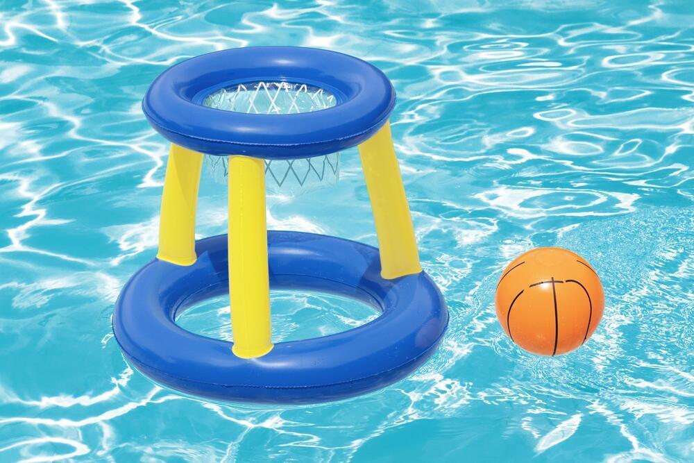 H2OGO! Pool Play Game Center Inflatable Water Floating Basketball Ring Toss Set gallery