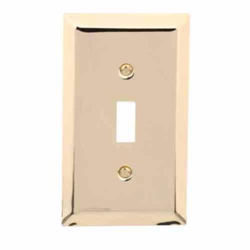 Hampton Bay Metallic 1 Toggle Polished Brass Steel Rectangle Switch Wall Plate gallery