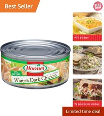 Easy Meal Prep: Canned White & Dark Chicken, 5oz (12 Pack), 9g Protein/Serving