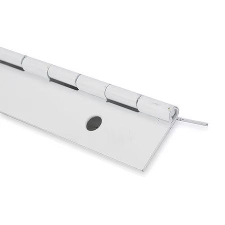Piano Hinge, Steel, Full Surface Mounting, 3/4 In Leaf W X 72 In Leaf H, White gallery