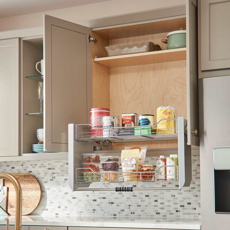 Rev-A-Shelf 36" Kitchen Pulldown Wall Cabinet Shelf System, Chrome, 5PD-36CRN gallery