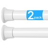 Siselba 2 Pack Shower Curtain Rod 31-62 Inches Adjustable Tension Curtain Rod gallery