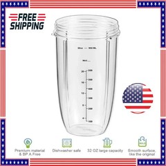32oz Replacement Cup Compatible with NutriBullet 600W 900W Blender Mug – USA