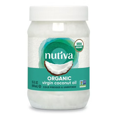 Nutiva Organic, Cold-Pressed, Unrefined, Virgin Coconut Oil from Fresh, non-GMO