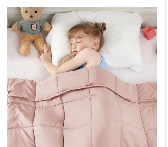 Yescool Cooling Weighted Lap Blanket Pink Solid 5 lb 36 x 48 in gallery