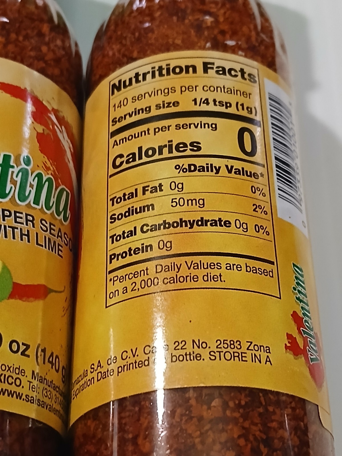 VALENTINA CHILLI PEPPER SEASONING WHIT LIME 4.9 OZ EACH. SET OF 2 gallery
