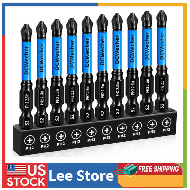 10-Pack 2 Phillips Bits for Impact Driver, 2.5-Inch Magnetic Drill Screwdriver B gallery