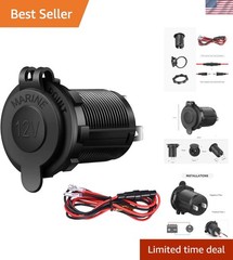 Durable Cigarette Lighter Socket with Fuse Protection – Ideal for Cars & ATV