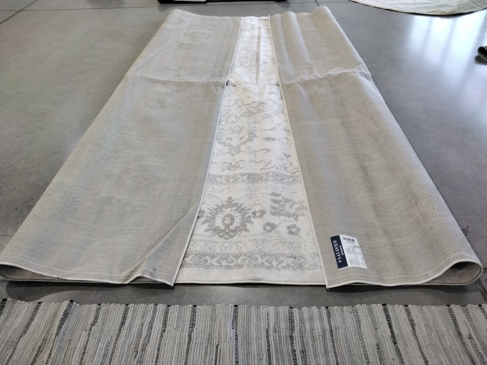 IVORY / SILVER 12' X 12' SQ Back Stain Rug Reduced Price 1172757716 ADR109C-12SQ gallery