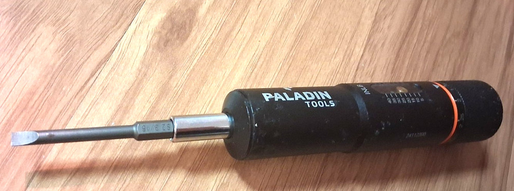 Paladin Tools Precision Torque Screwdriver Nut Driver 1/4" 5-40 In/Lbs - TESTED