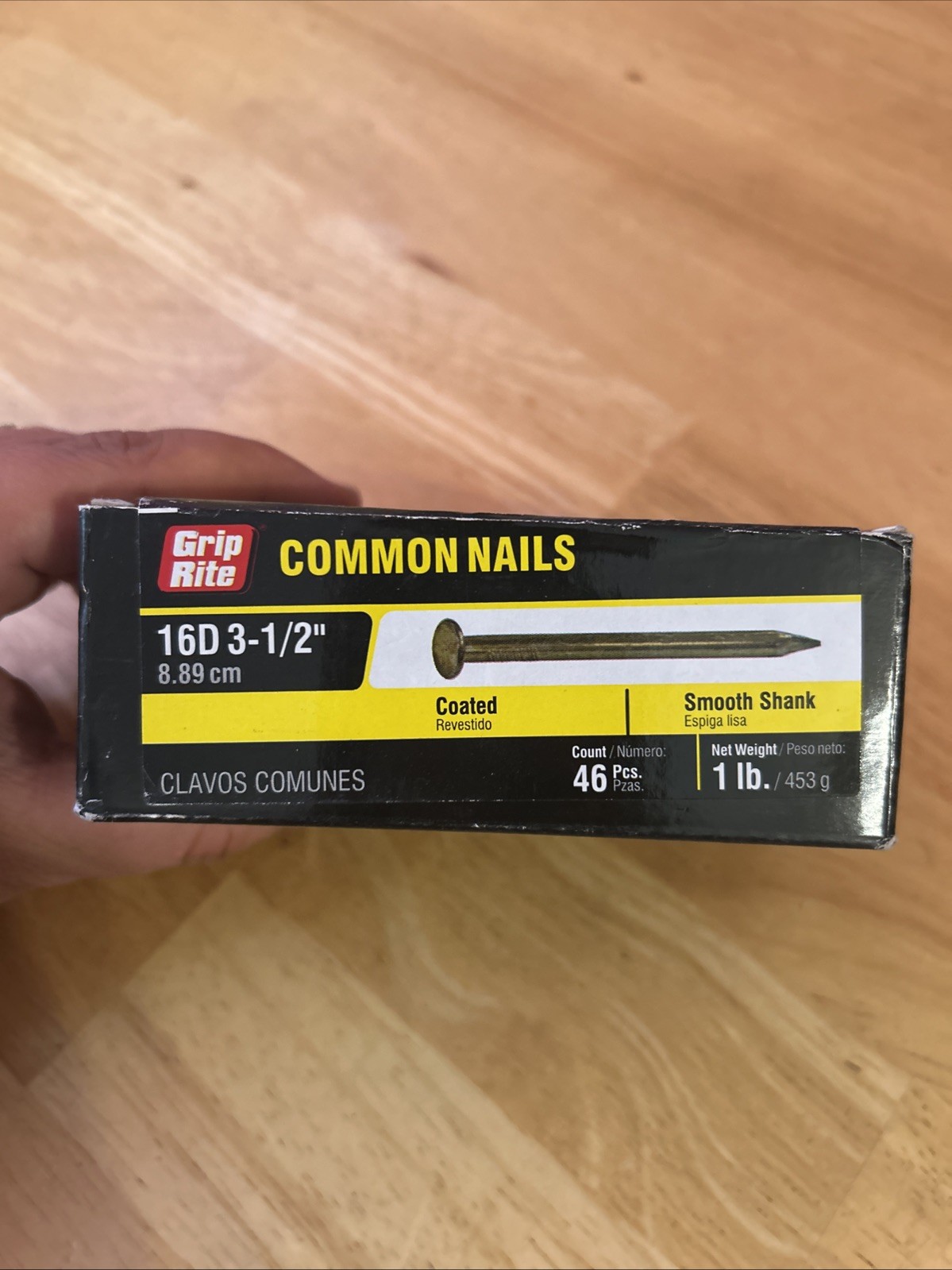Grip-Rite Nails 1 lb 16D 3-1/2" Bright Smooth Shank - Common - Combo Ship gallery