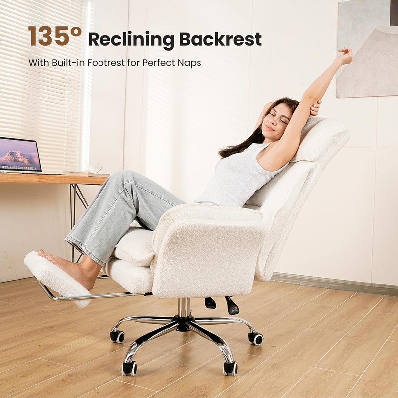 High Back Office Chair Ergonomic Computer Gaming Chair with Armrest Footrest Big gallery