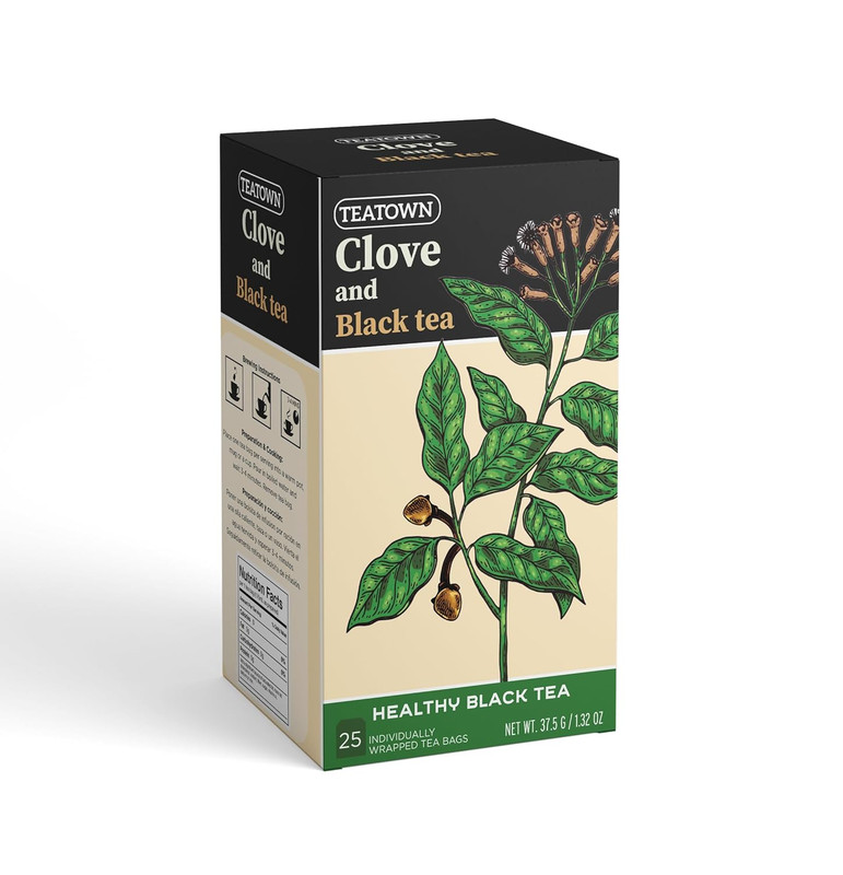 Premium Single Origin Clove Black Ceylon Tea Bags 25 Count Individually Wrapped gallery
