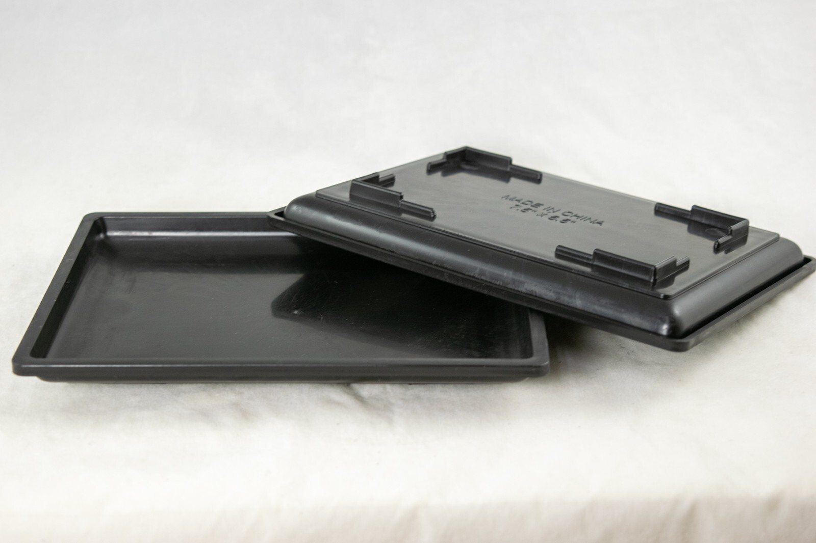 2 Rectangular Black Plastic Humidity/Drip Tray for Bonsai Tree 7.5"x 5.5"x 0.75" gallery