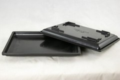 2 Rectangular Black Plastic Humidity/Drip Tray for Bonsai Tree 7.5″x 5.5″x 0.75″
