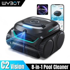 WYBOT C2 Vision AI Camera Cordless Robotic Pool Cleaner Wall Climb Pool Vacuum