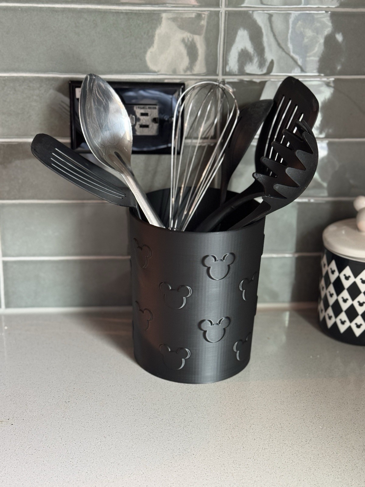 Mickey Mouse Embossed Kitchen Utensil Holder | Minimalist Kitchen Decor gallery