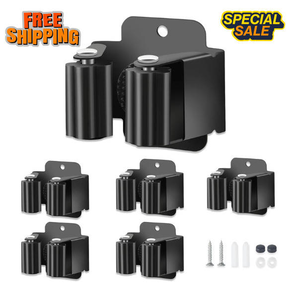 5 PCS Broom Holder Wall Mount, Upgraded Heavy Duty Mop and Broom Holder Wall Mou gallery
