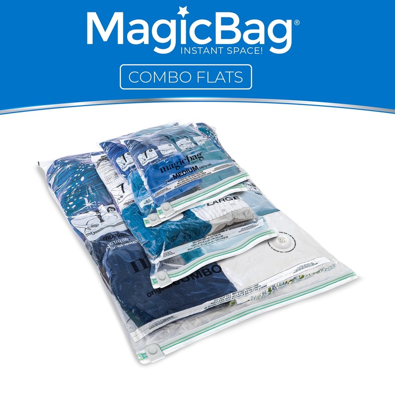 Original Flat Instant Space Saver Storage - Double Zipper - 4-Pack Combo gallery