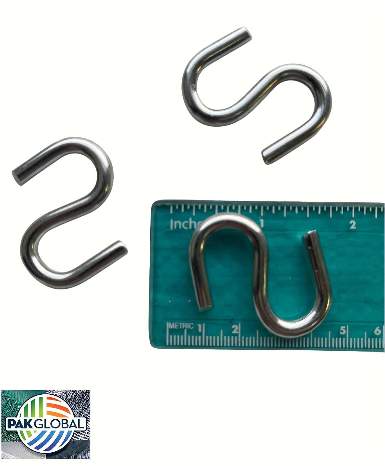 PAKGLOBAL 1.5" S Shaped Hanging Hooks Steel Hooks Kitchen Bathroom Bed Garden gallery