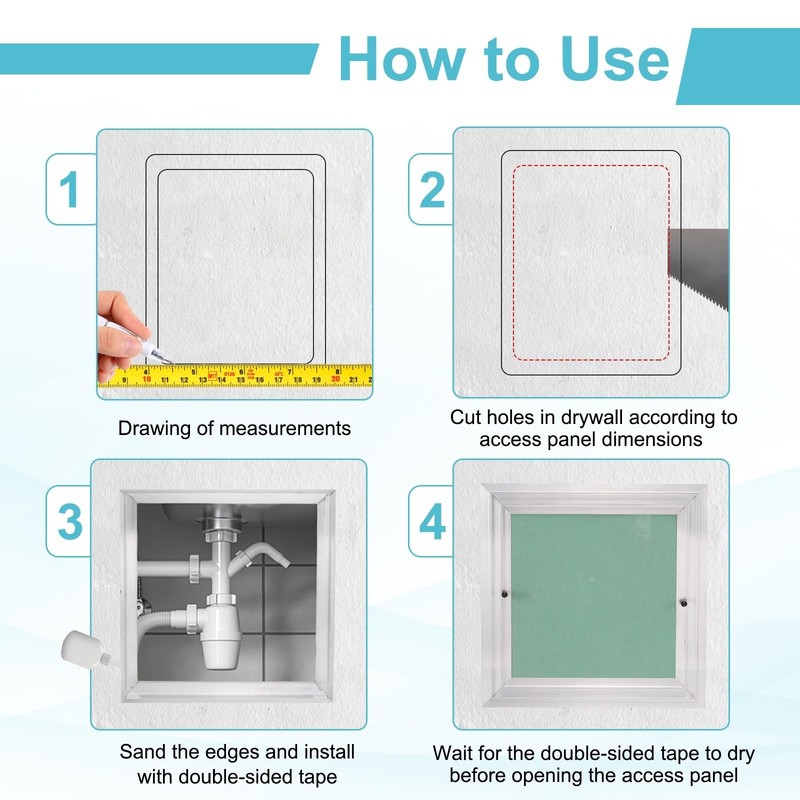 PATIKIL Drywall Access Panel 8x8 Inch, Aluminum Frame Wall Hole Cover Plumbin... gallery