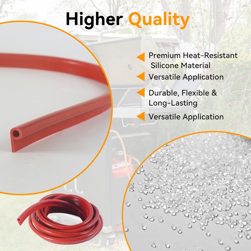 13FT High-Temperature P-Type Silicone Gasket Seal,7/16" x 7/8" Smoker Door Se... gallery