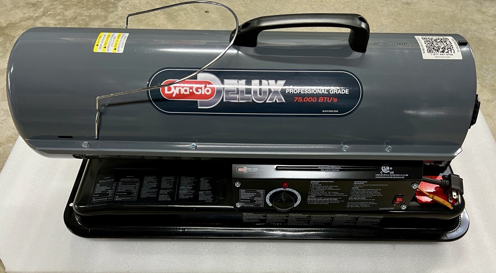 Dyna-Glo Pro KFA75DGD 75K BTU Multi-Fuel Portable Forced Air Heater NIB gallery