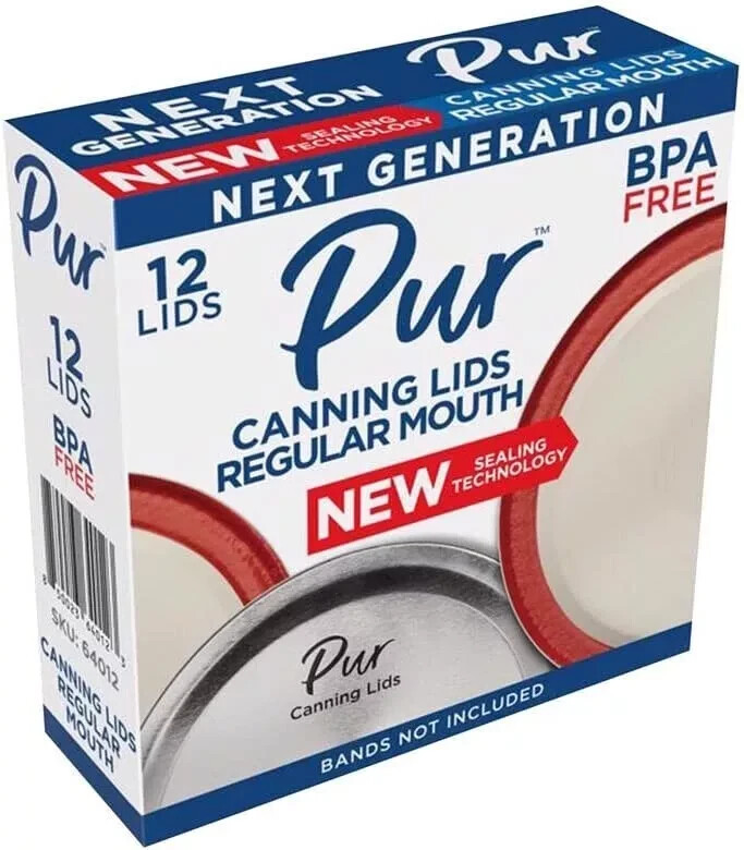 CASE OF 36 PACKAGES - PUR Regular Mouth Canning Lids (12 Pack Lids) gallery