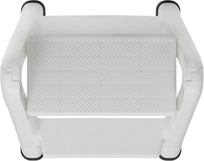 (1)-Rubbermaid Lightweight White Folding 2-Step Step Stool 420903-WHT gallery