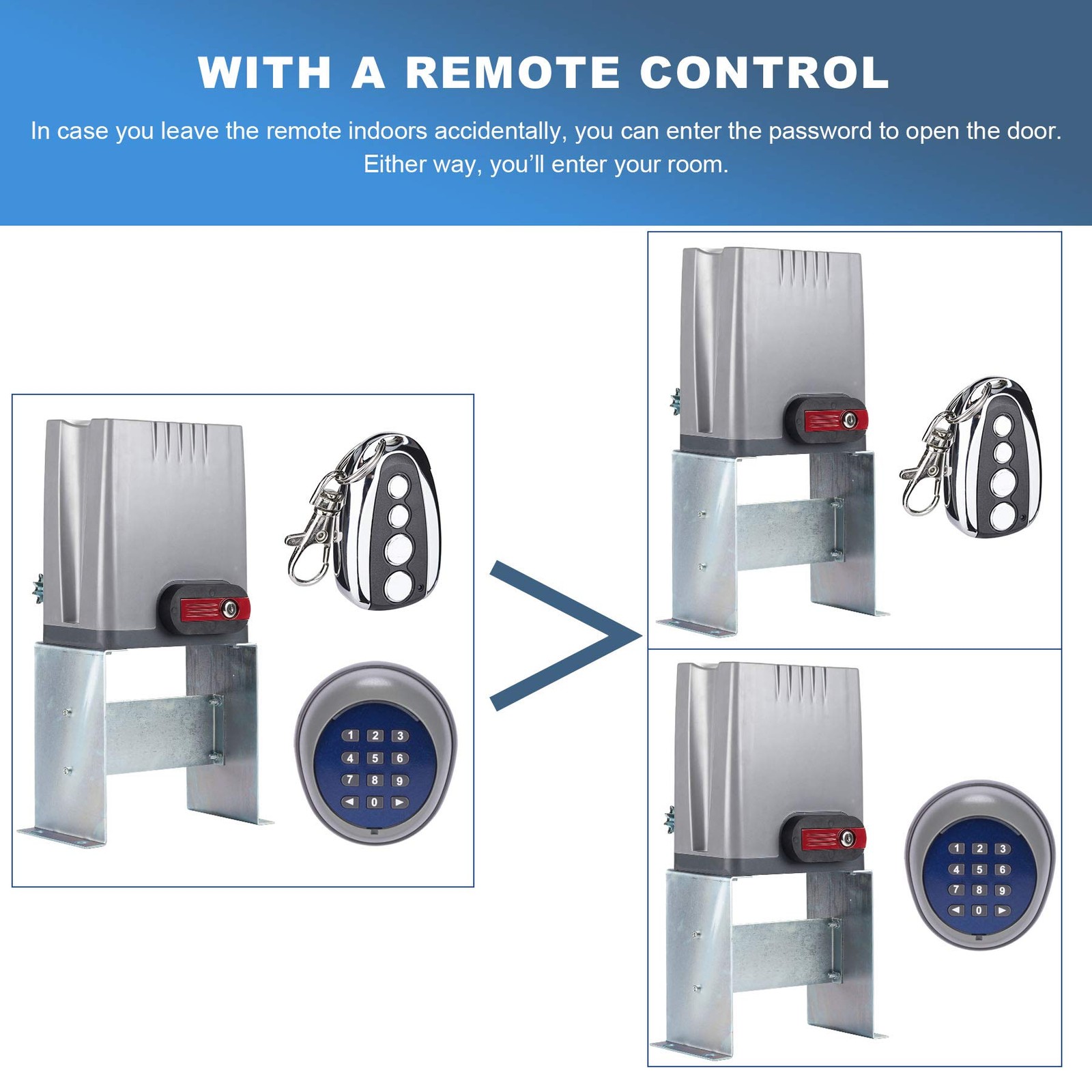 Security Wireless Automatic Code Entry Gate Keypad Remote Operator Panel Control gallery