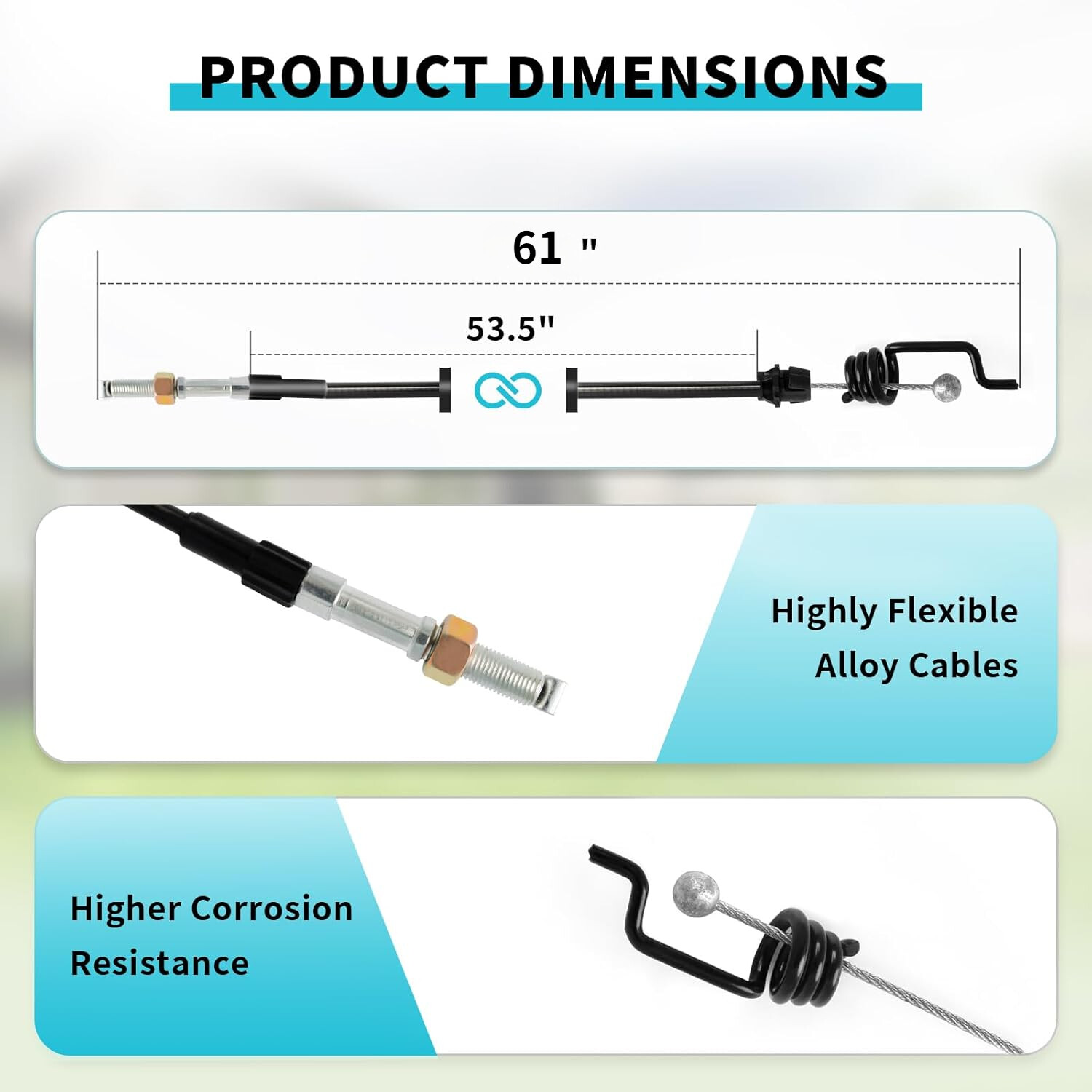 Drive Control Cable for Husqvarna HU775L HU775H HU725AUD Craftsman EZ-Walk Mower gallery