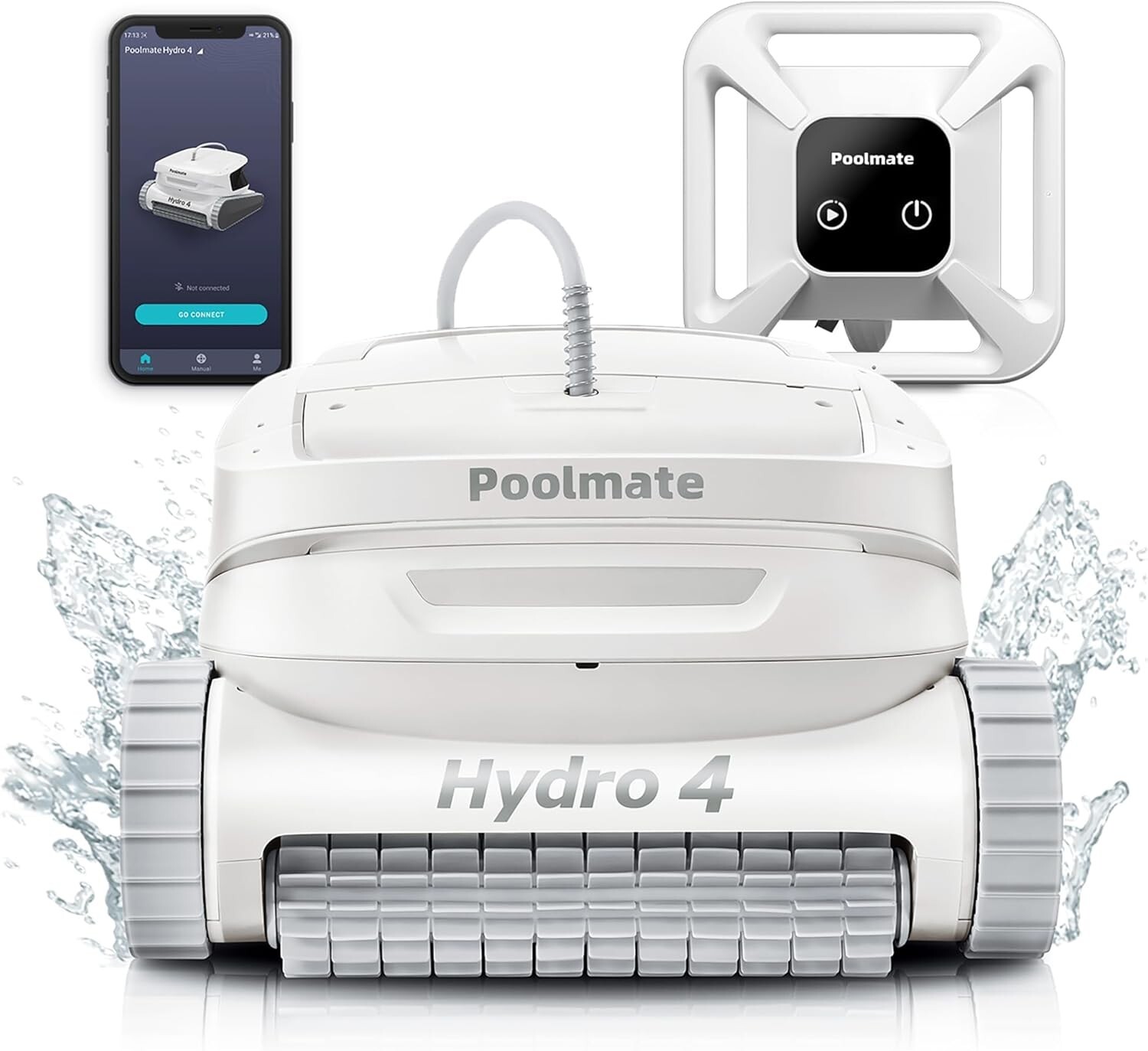 Hydro 4 Robotic Pool Cleaner, In/Above ground Pools, Floor Wall Waterline Clean gallery