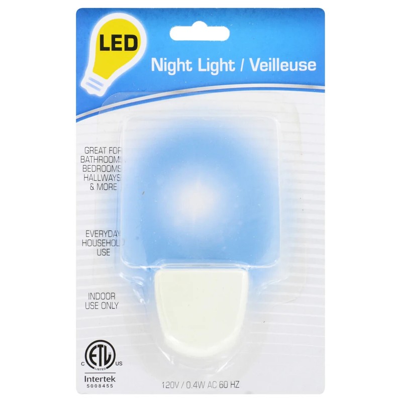 Intertek LED Night Light, Blue Light, Easy Plug In, 0.5-Watt, Free Shipping. gallery