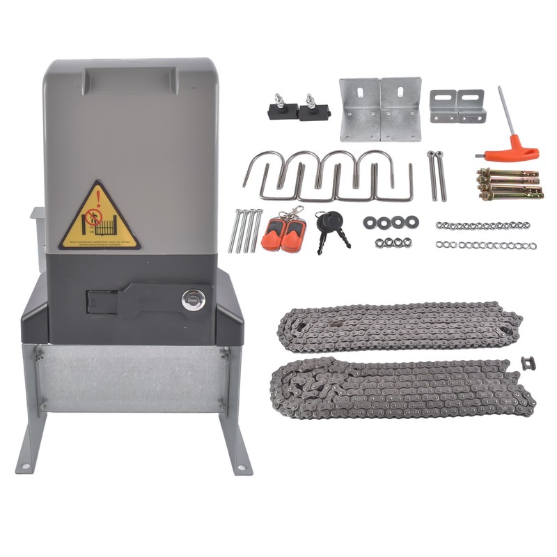 110V 60Hz Single-Button Automatic Sliding Gate Opener Operator Kit 360W 66 RPM gallery